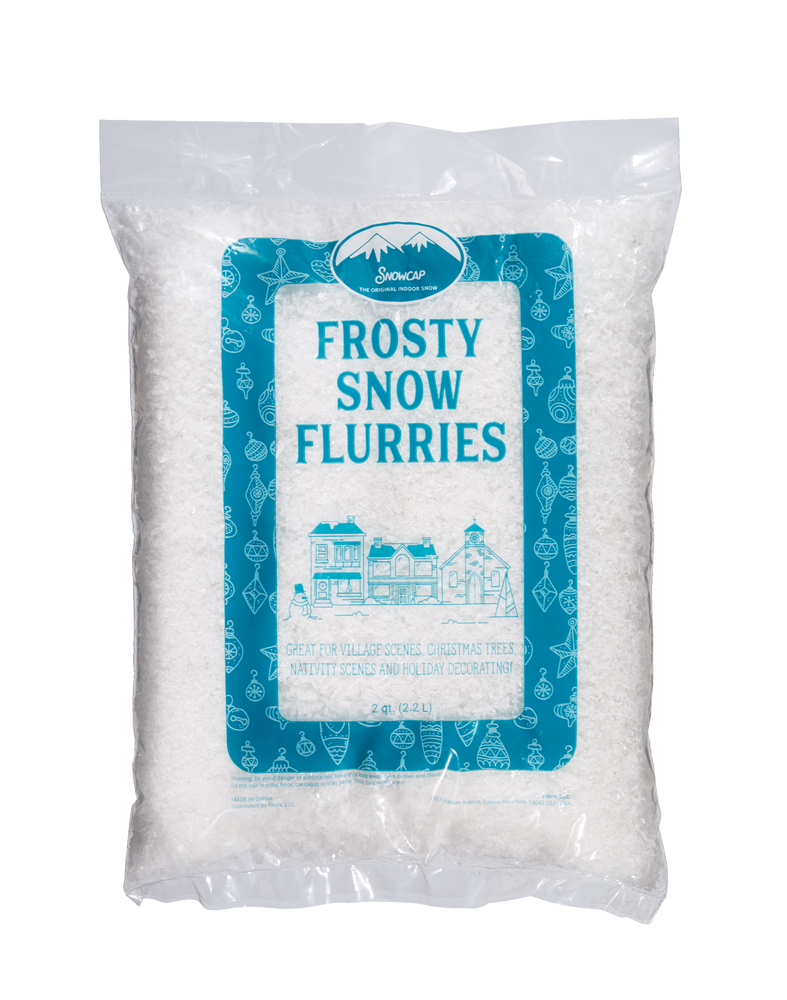 Frosty Christmas Decoration Artificial Snow Flurries, White, 2qt