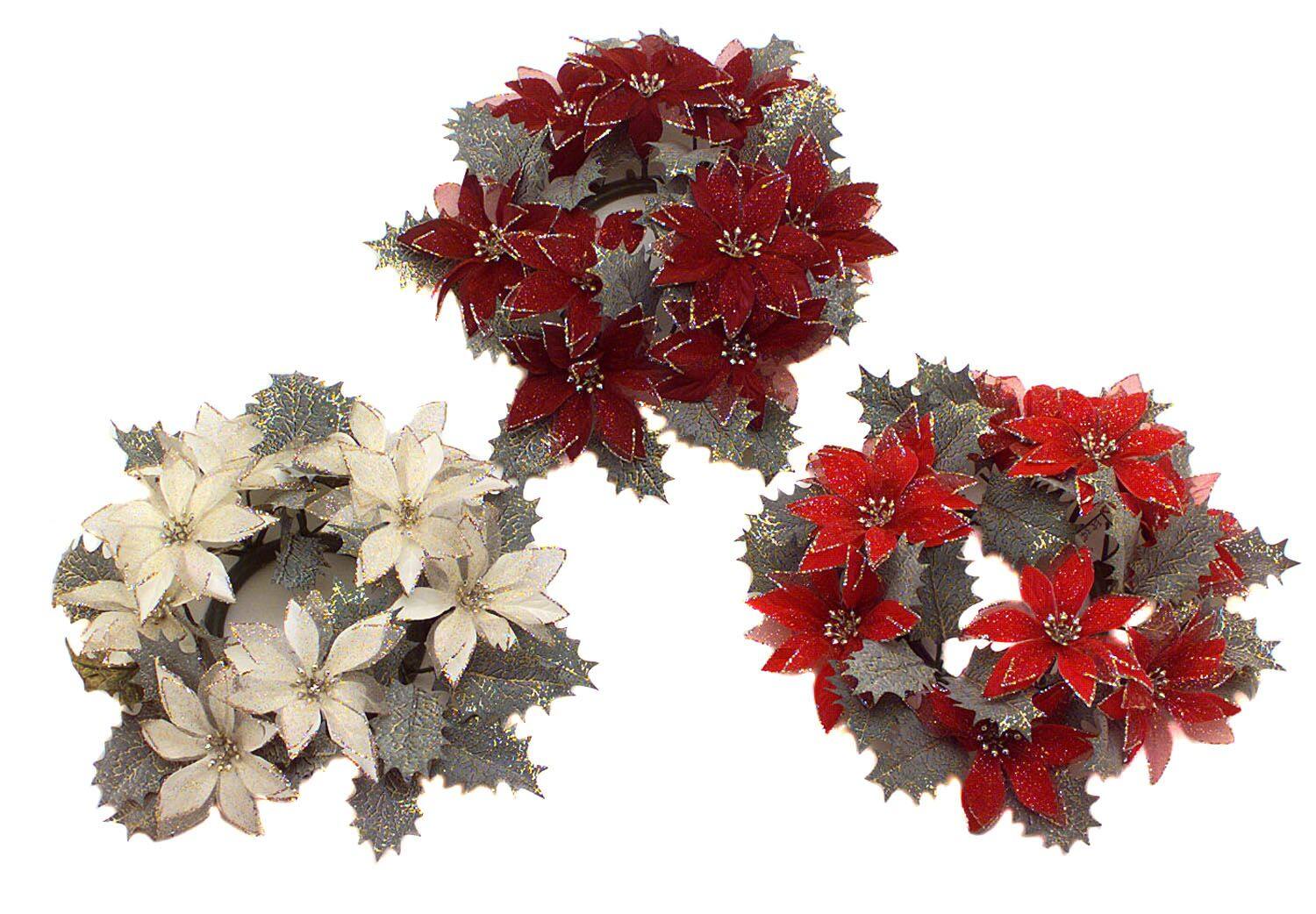 Poinsettia on sale candle rings