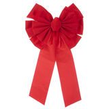 For Living 12-Loop Velvet Bow, Red, 26-in x 14-in Front_Flat