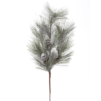 CANVAS Christmas Snow-Covered Decoration Artificial Long Needle & Pinecone Spray