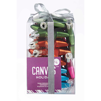CANVAS Brights Shatterproof Star Ornaments, Assorted, 12-pk Front_Flat