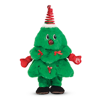 Dan Dee Animated Dancing Musical Christmas Decoration Tree Plush, Green, 12-in