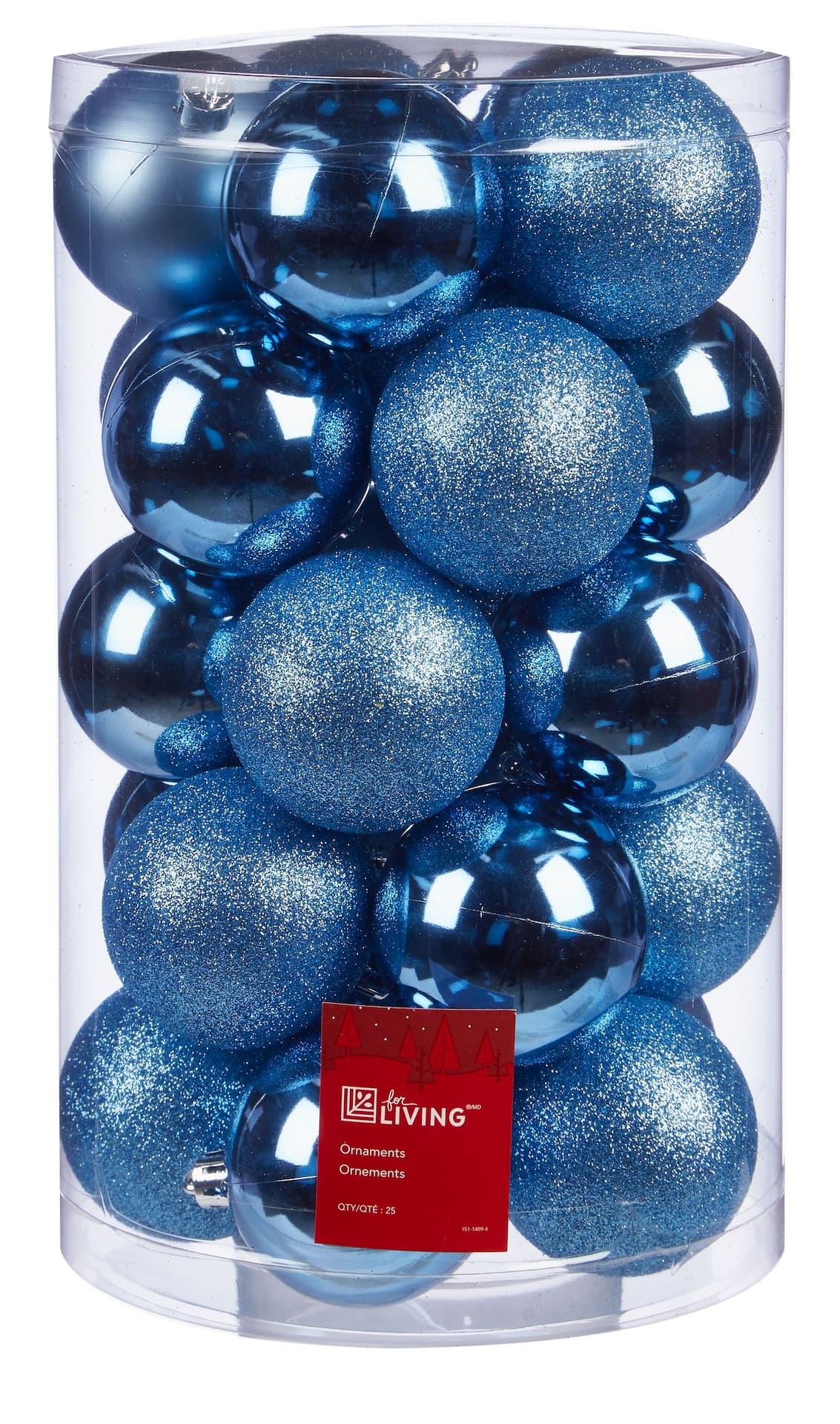 Boule de Noël bleue, blanche et noire n°1/4 (vendu)