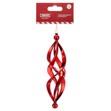 Goutte torsadée CANVAS, thème rouge, 7 po Front_Flat