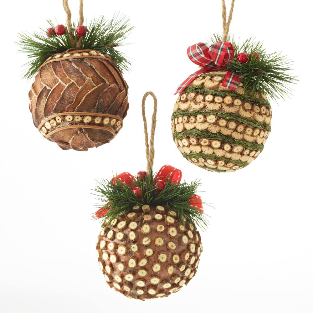 CANVAS Red Natural Wood Ball Ornament, Assorted | Canadian Tire