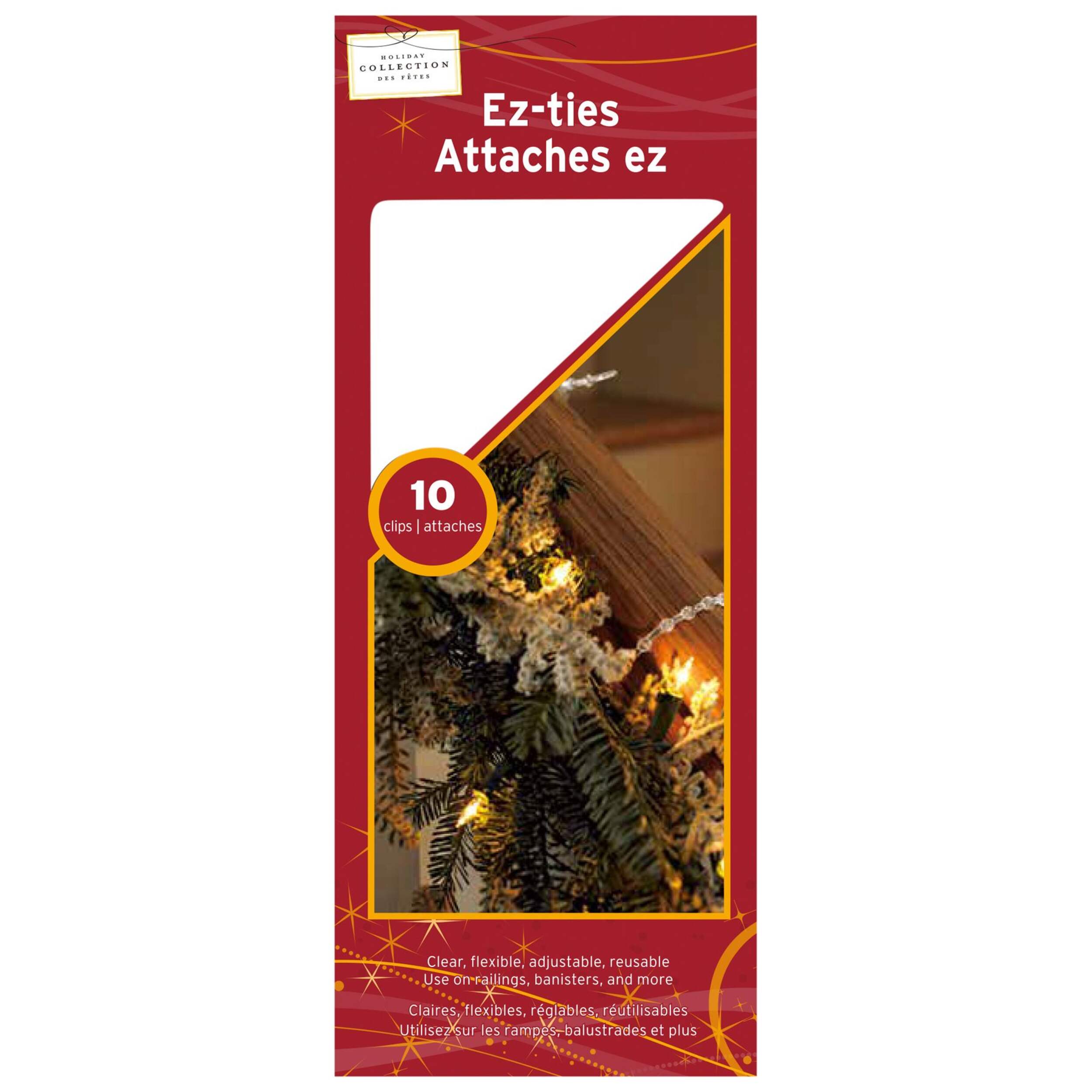 Gemmy Adjustable Garland ZipTie, Clear, 10pc Canadian Tire