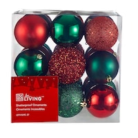 For Living Decoration Red Nordic Christmas Ornament Set, Assorted Style, 27-pk Front_Elevated