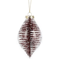 CANVAS Red Brush Glass Ornament Front_Flat