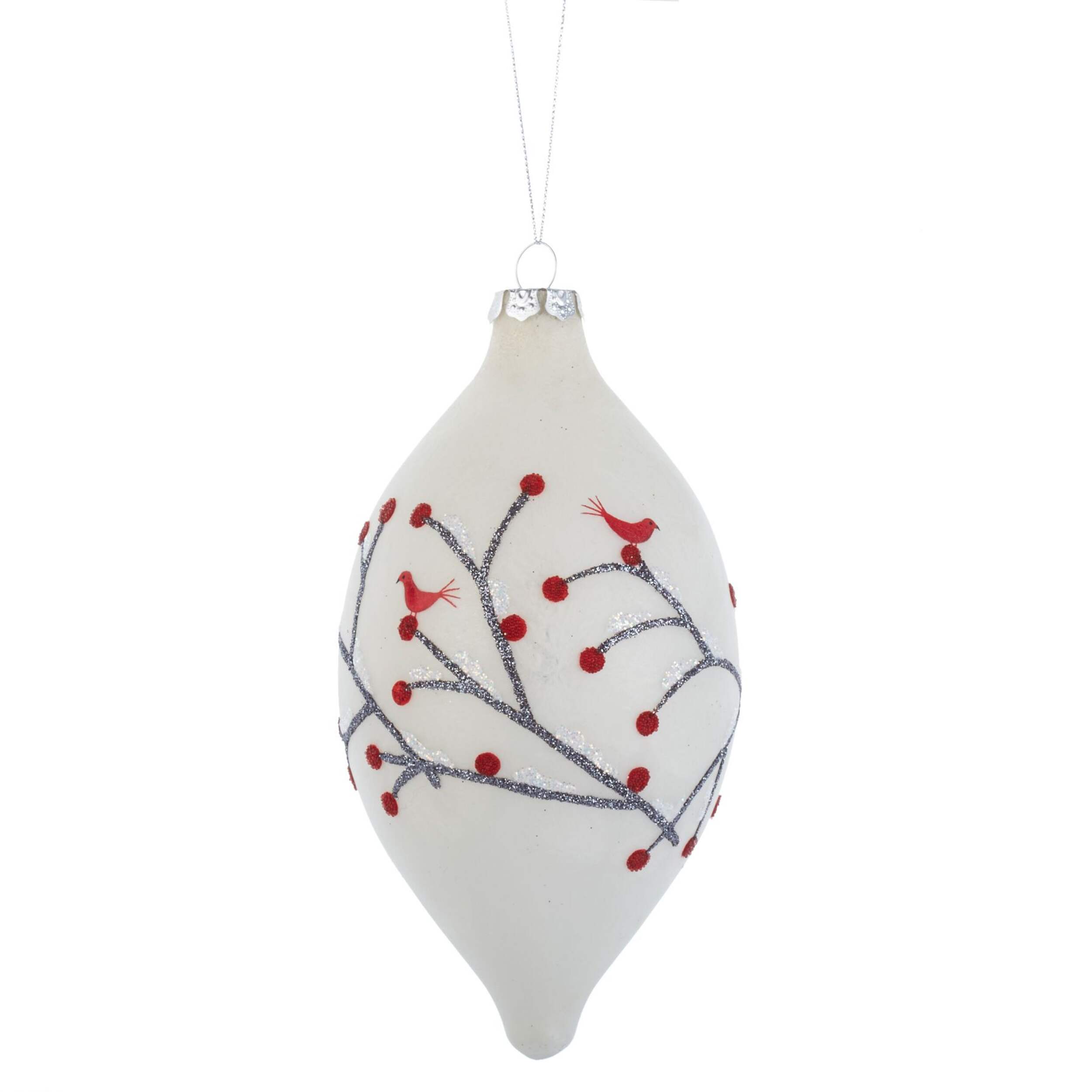 CANVAS Red Cardinal Finial Ornament, 7-in Front_Flat