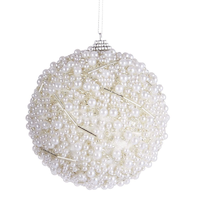 CANVAS Silver Collection Decoration Crystal Ball Christmas Ornament, 80-mm Front_Flat