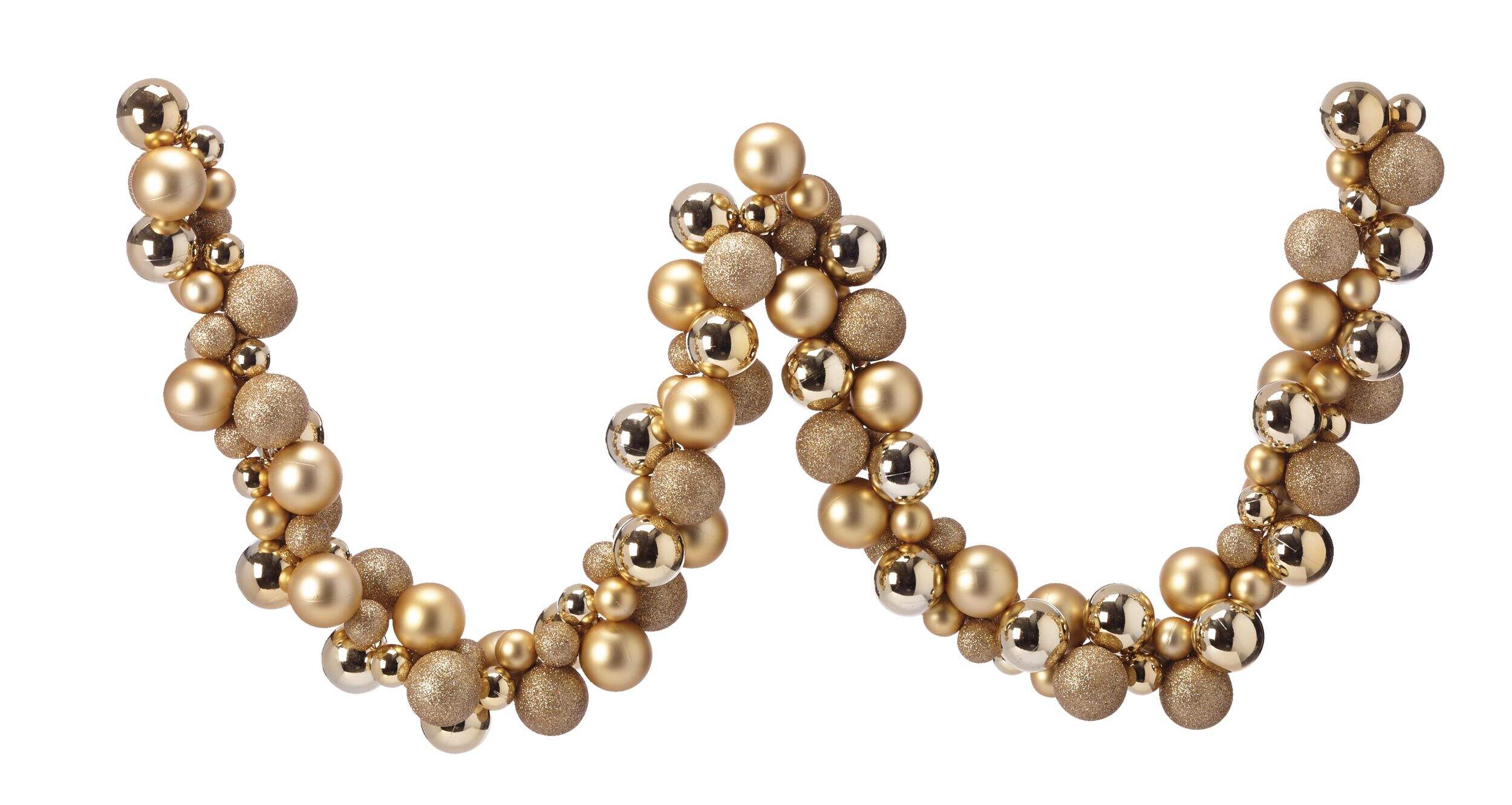 CANVAS Collection Or - Guirlande de Noël avec boules incassables, doré, 6 pi Front_Flat