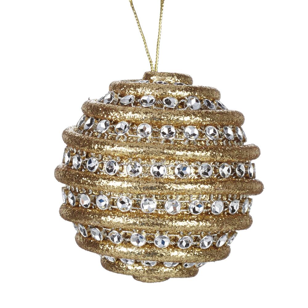 CANVAS Gold Foam & Jewel Ball Ornament, 80-mm | Canadian Tire