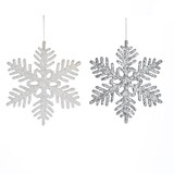 CANVAS Collection Argent - Ornement de Noël Flocon de neige en tinsel, assorti Composite_or_Mixed