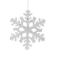 CANVAS Silver Collection Foil Snowflake Ornament Front_Flat