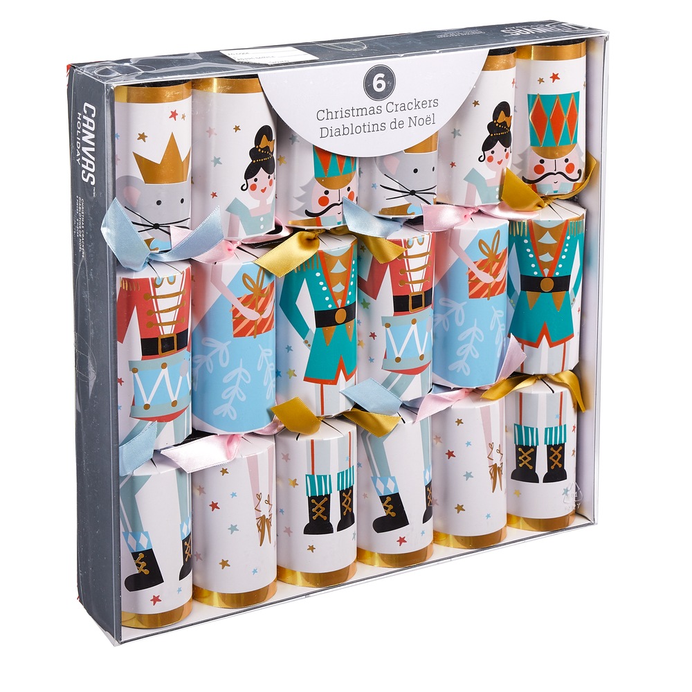 CANVAS Christmas Crackers, Novelty and Traditional, Assorted, 6pk