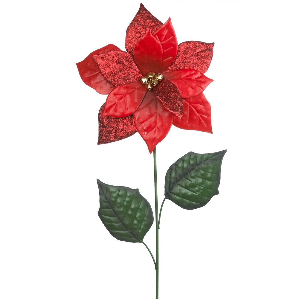 Holiday Collections Glitter Poinsettia Stake Canadian Tire