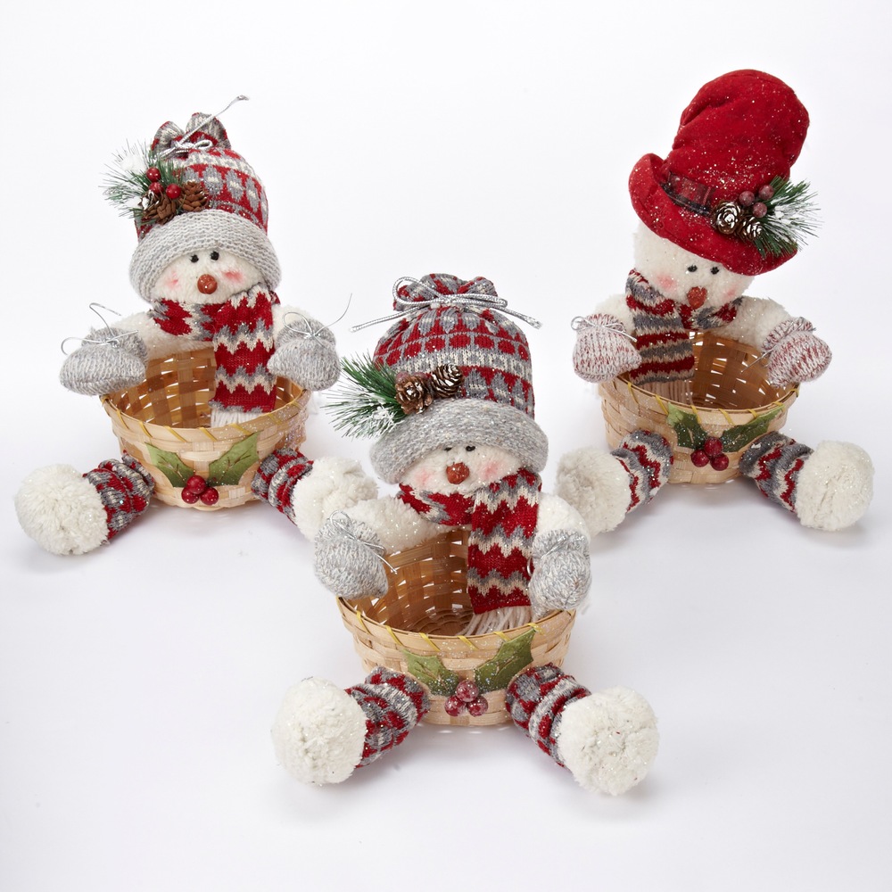 For Living Glitter Snowmen with Baskets Canadian Tire