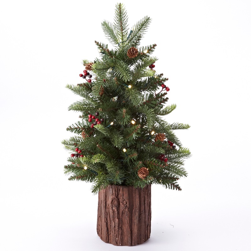 NOMA Tabletop PreLit Pinecone and Berry Christmas Tree Canadian Tire