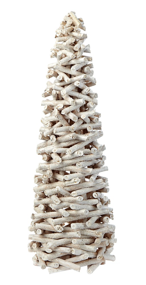 Frosted Log Tabletop Tree, 16in Canadian Tire