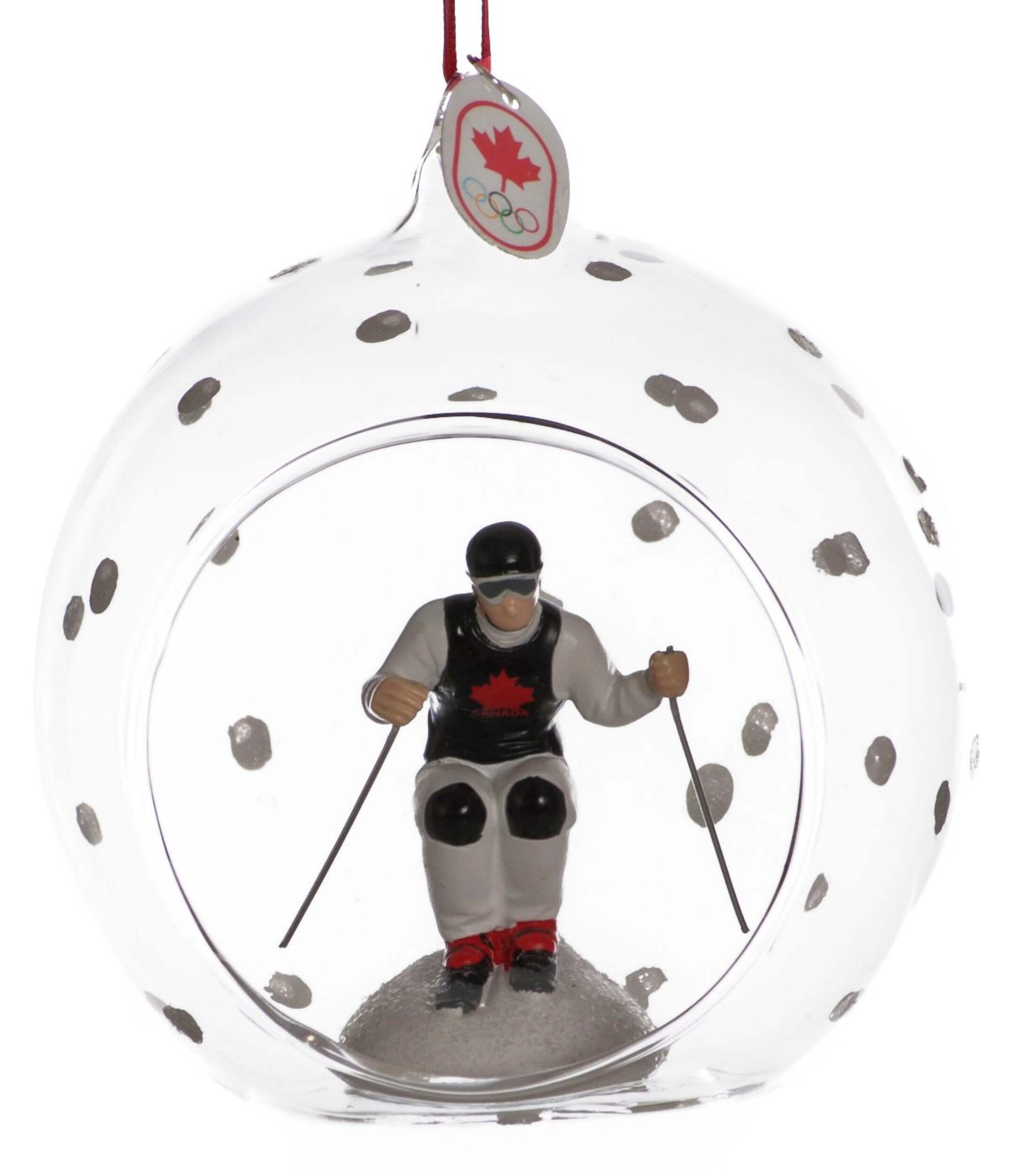 Collectible Canadian Olympic Team Skiing Ornament Front_Flat