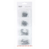 Décoration de Noël crochets revêtus pour décorations CANVAS, argent, paq. 275 Front_Flat