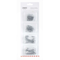 Décoration de Noël crochets revêtus pour décorations CANVAS, argent, paq. 275 Front_Flat