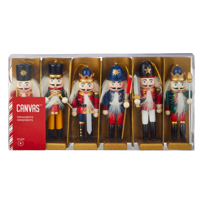 CANVAS Red Collection Nutcracker Soldier Christmas Ornament Set