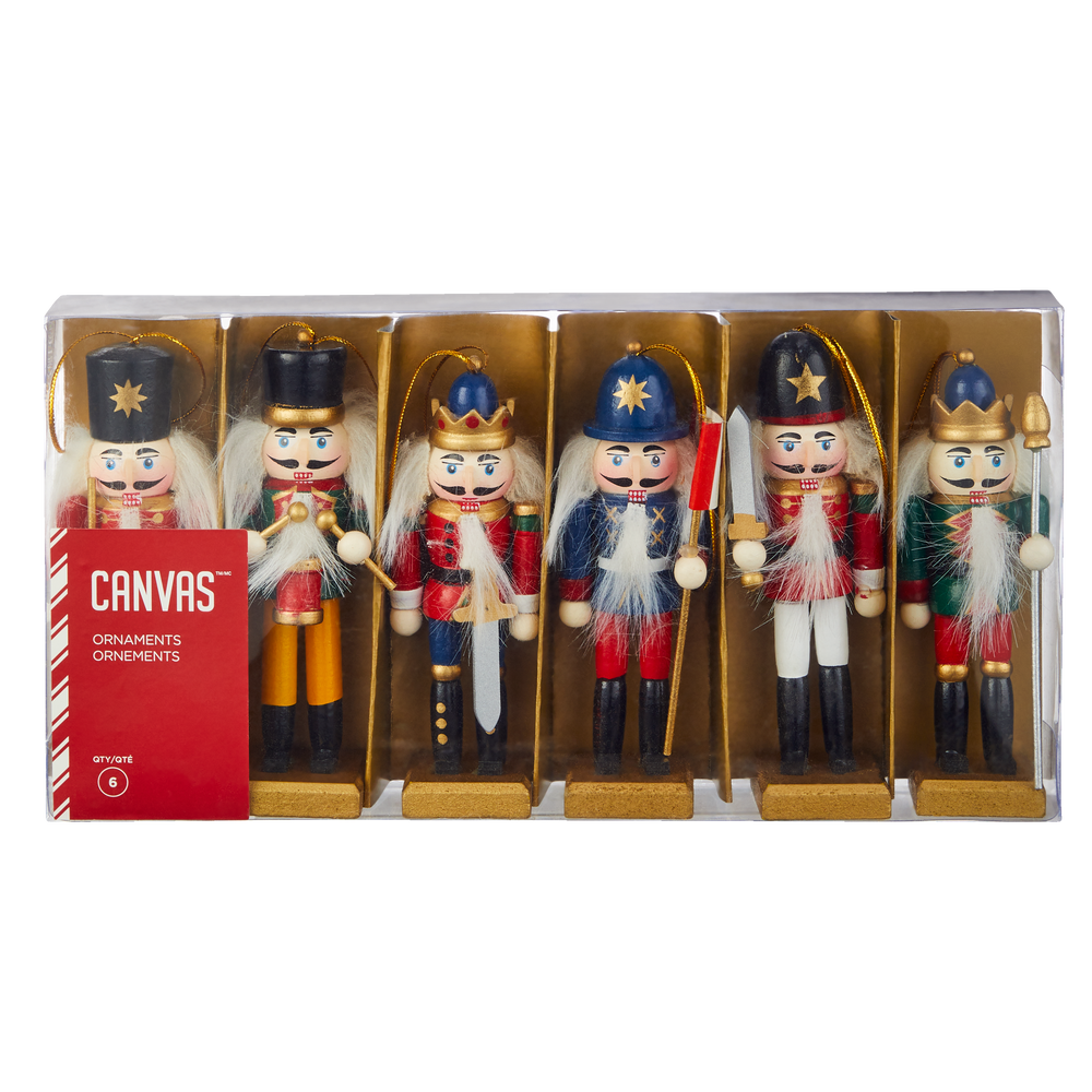 CANVAS Red Collection Nutcracker Soldier Christmas Ornament Set