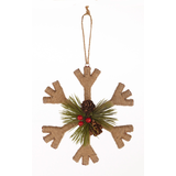 Flocon de neige en toile avec garniture CANVAS, thème rouge Front_Flat