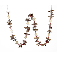 CANVAS Collection Rouge - Guirlande de Noël avec baies et de brindilles, 6 pi Front_Flat