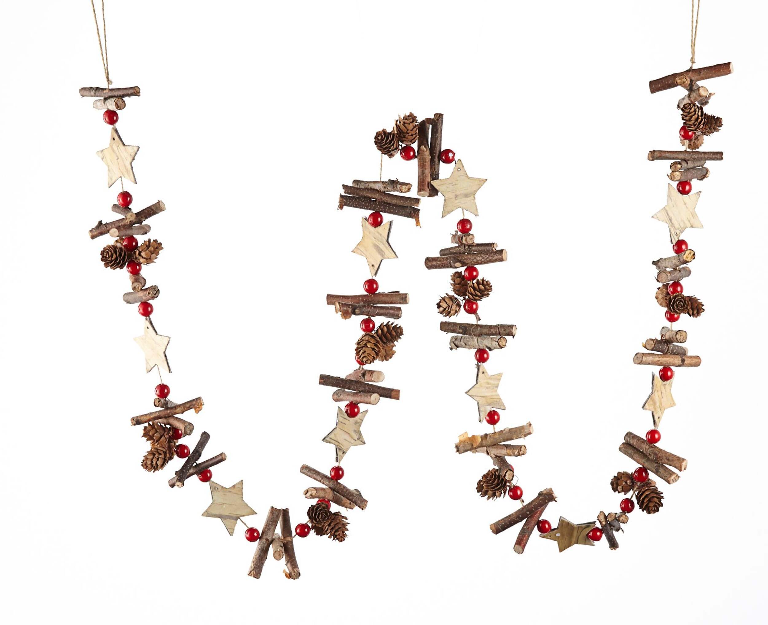 CANVAS Red Collection Christmas Decoration Berry & Twig Garland, 6-ft Front_Flat