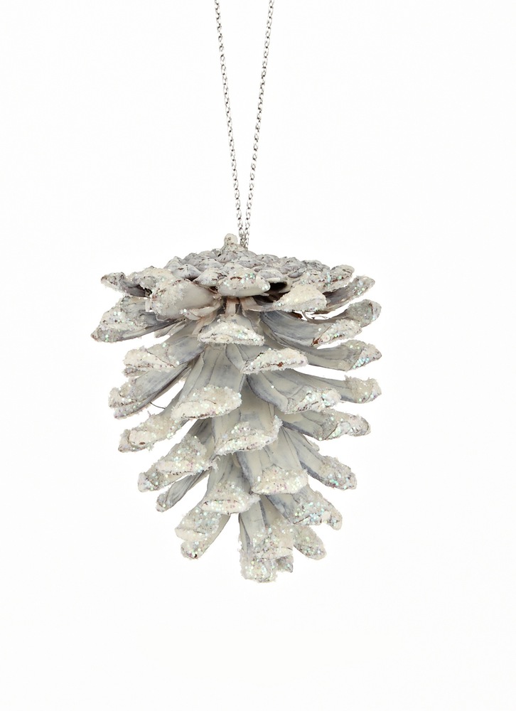 CANVAS Silver Snowy Pinecone Ornaments, 6pk Canadian Tire