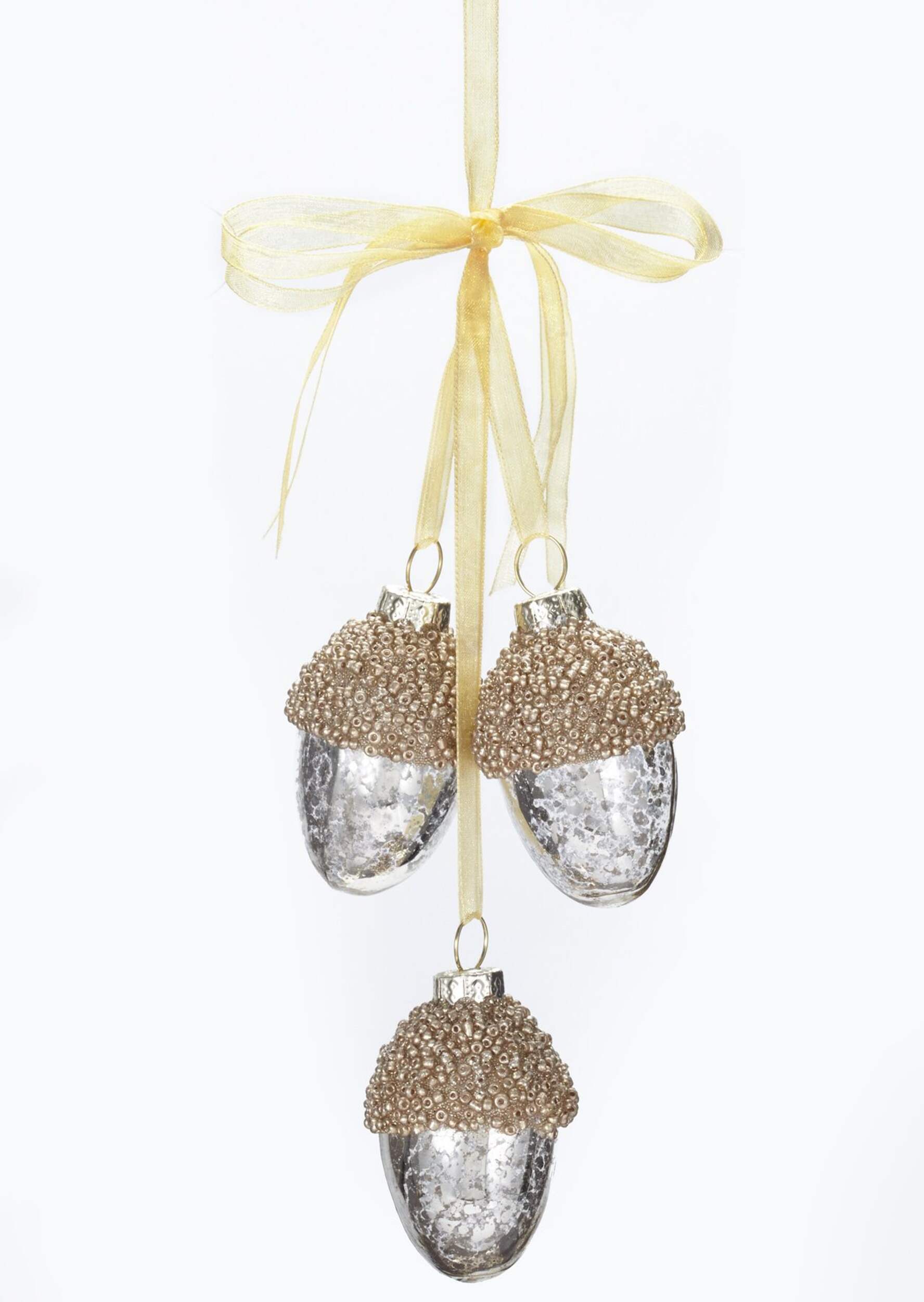 CANVAS - Décoration de Noël Pommes de pin doré en verre Front_Flat