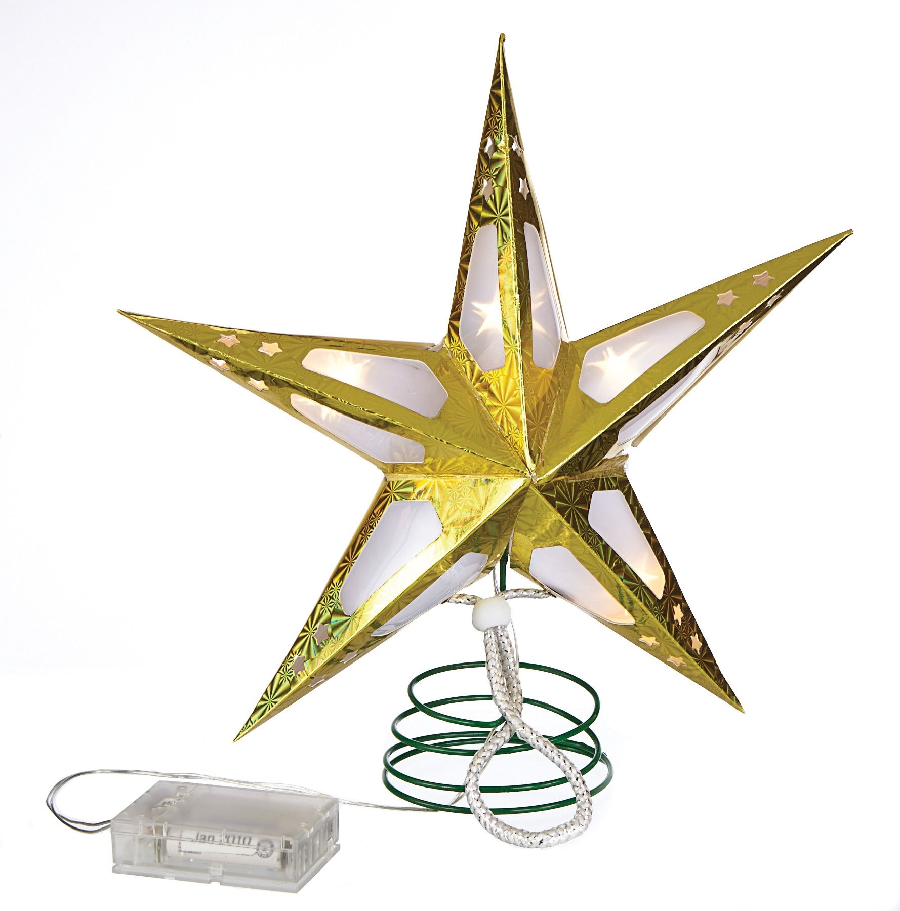 NOMA Holographic Gold & Silver Tree Topper, 14in Canadian Tire