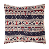 Village Print Sherpa Pillow Front_Flat
