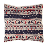Village Print Sherpa Pillow Front_Flat