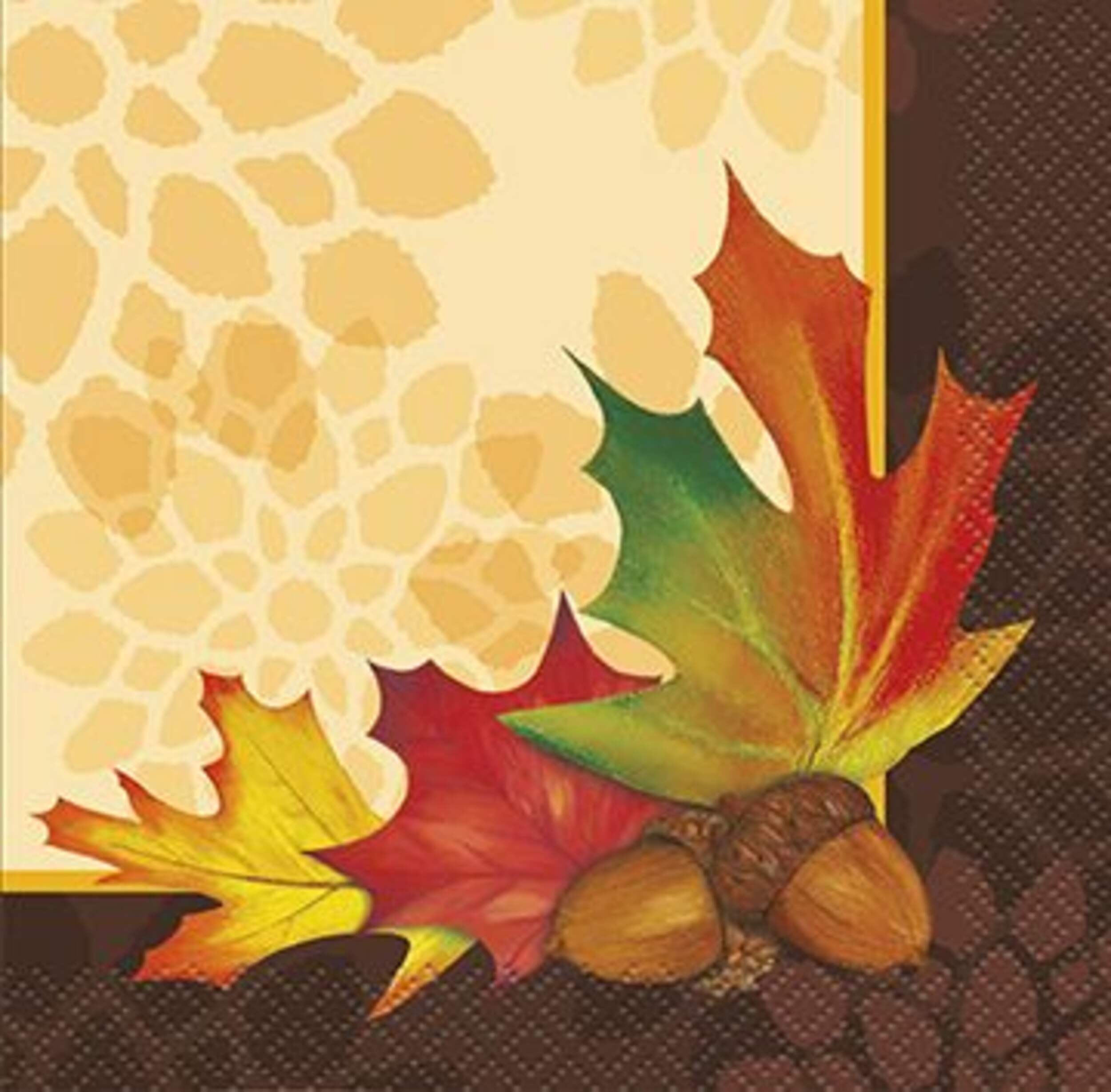 Serviettes de table à boissons d’automne, paq. 16 Front_Flat