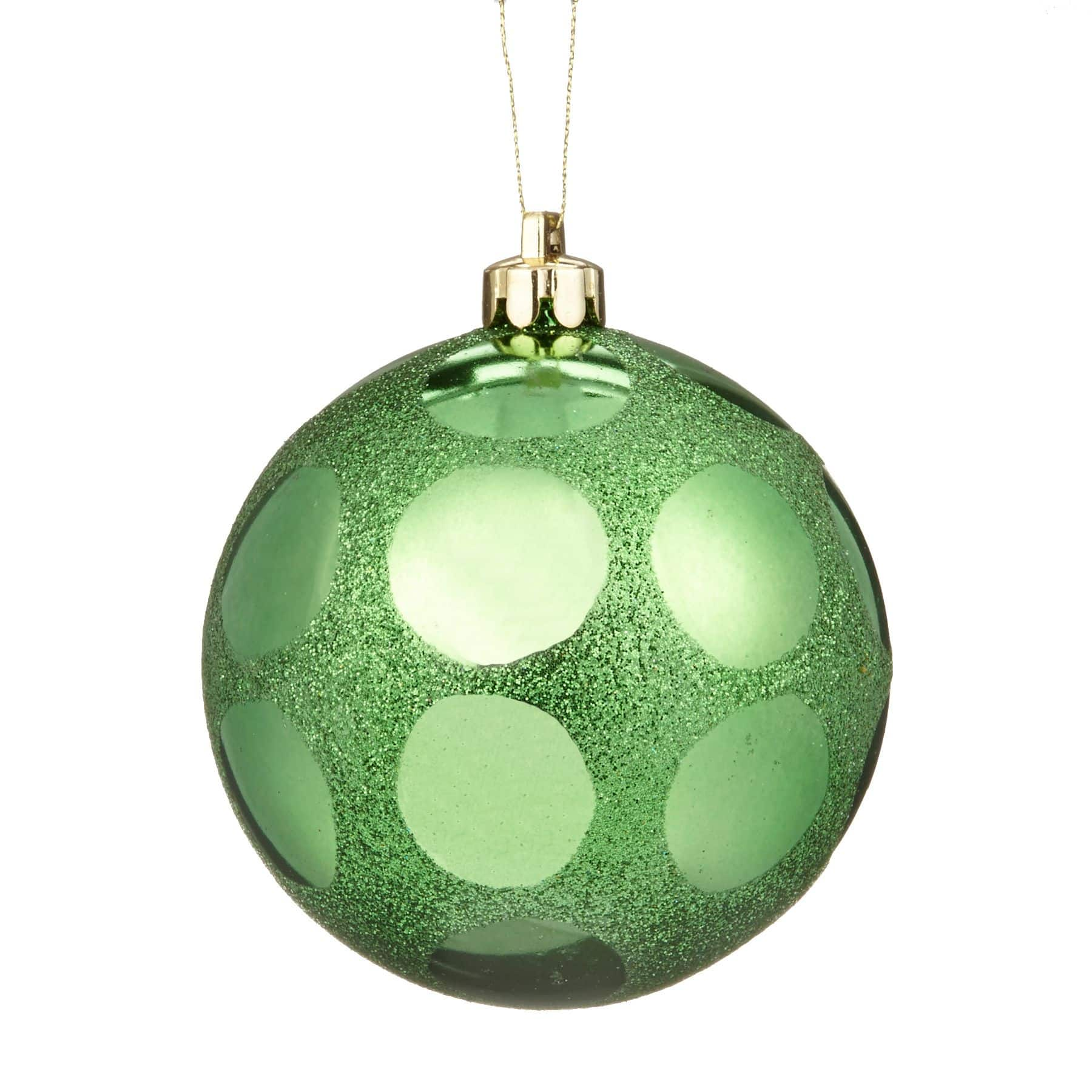 CANVAS Green Polka Dot Ball Ornament, 100-mm | Canadian Tire