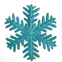 CANVAS Blue Frosted Snowflake Ornament, 7.5-in Front_Flat