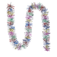 For Living Christmas Decoration Sparkle Tinsel Garland, Rainbow, 9-ft