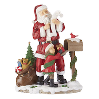 For Living Christmas Santa with List Décor, 20-in Front_Angled_Right