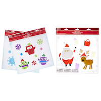 Design Group Decorative Christmas Wall/Window Gel Clings, Assorted Styles, Reusable, 11.5 x 12-in Composite_or_Mixed