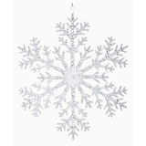 For Living Plastic Christmas Decoration Snowflake, 12-in Front_Flat