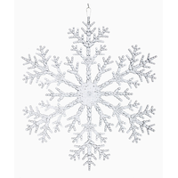 For Living Plastic Christmas Decoration Snowflake, 12-in Front_Flat