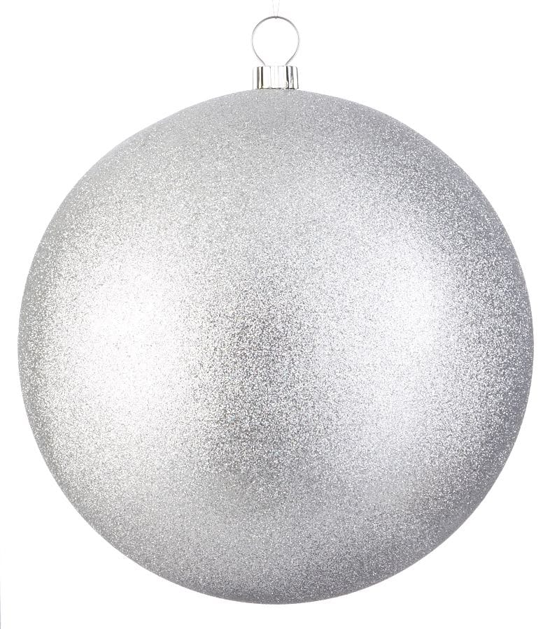 Large silver christmas deals ornaments