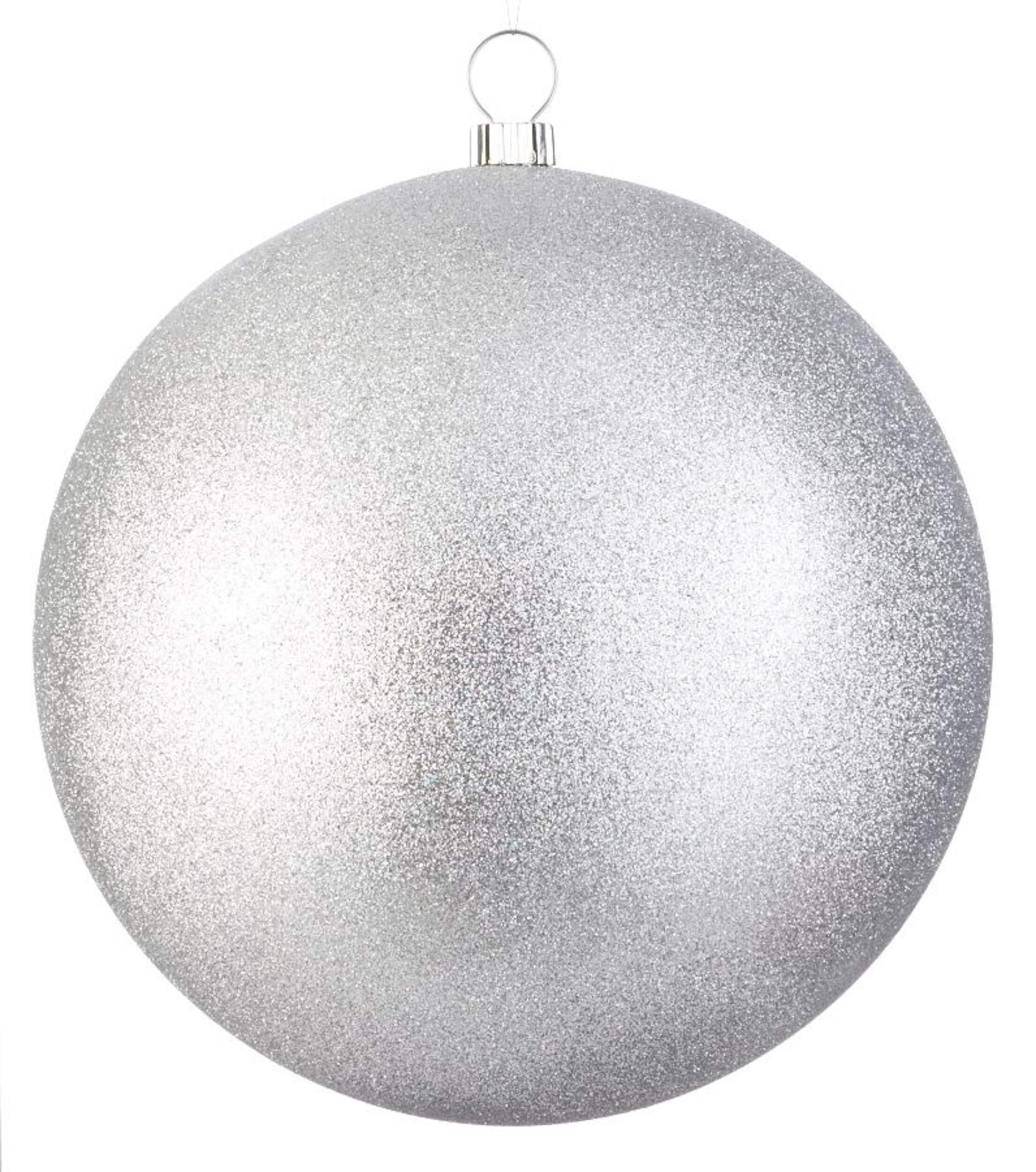 Décoration de Noël boule incassable scintillante For Living, grand, blanc, 300 mm Front_Flat