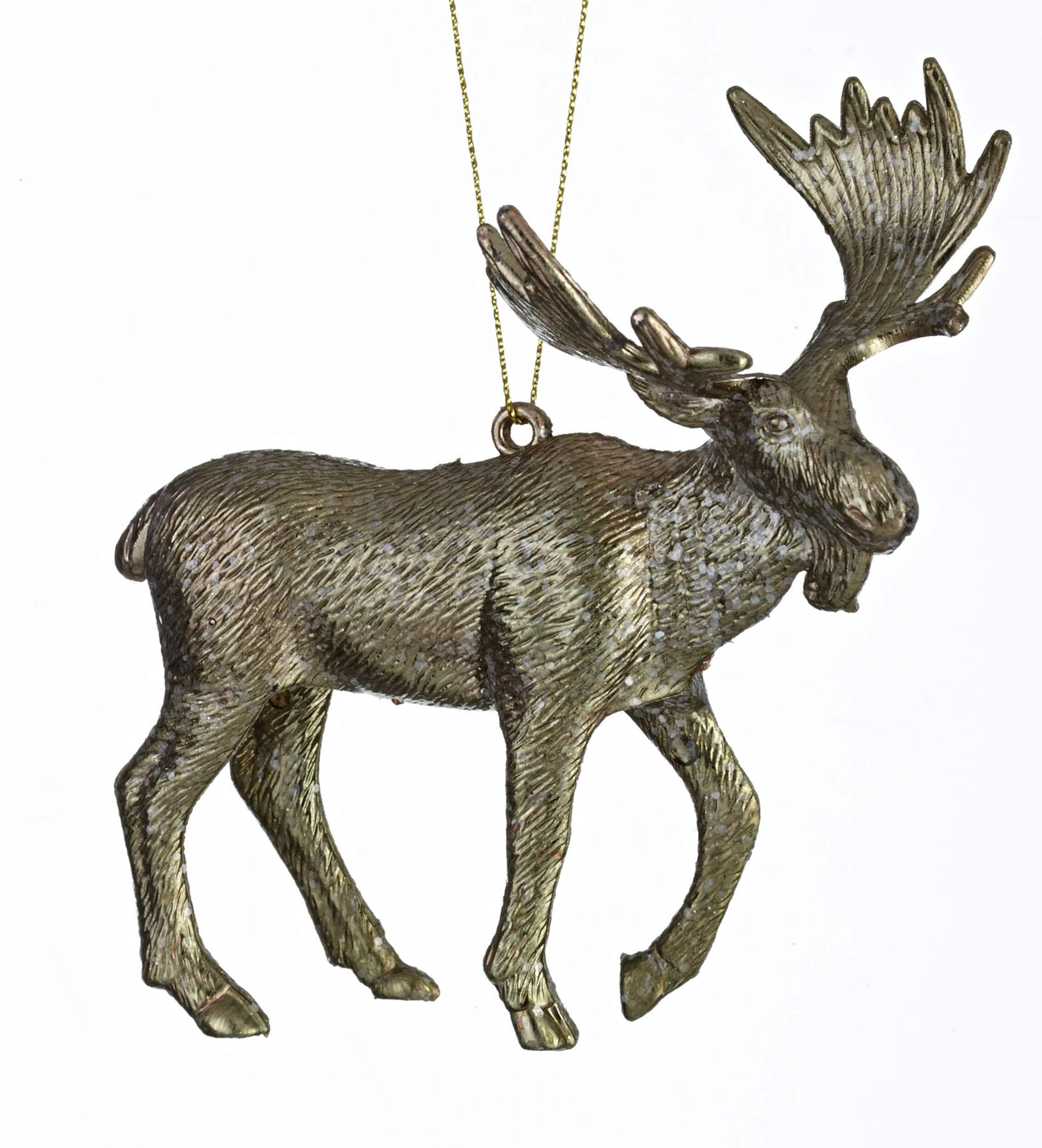 CANVAS Red Collection with Gold & Pewter Shiny Moose Ornament, Assorted Front_Angled_Right