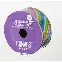 CANVAS Brights Collection Decorative Ribbon, Assorted Front_Three_Fourths_Angled_Left