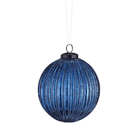 CANVAS - Ornement de Noël facetté bleu, assorti, 100 mm Front_Flat