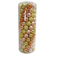 CANVAS - Boule de Noël métalliques, mélange doré varié, 60 mm, 150 pcs Front_Elevated
